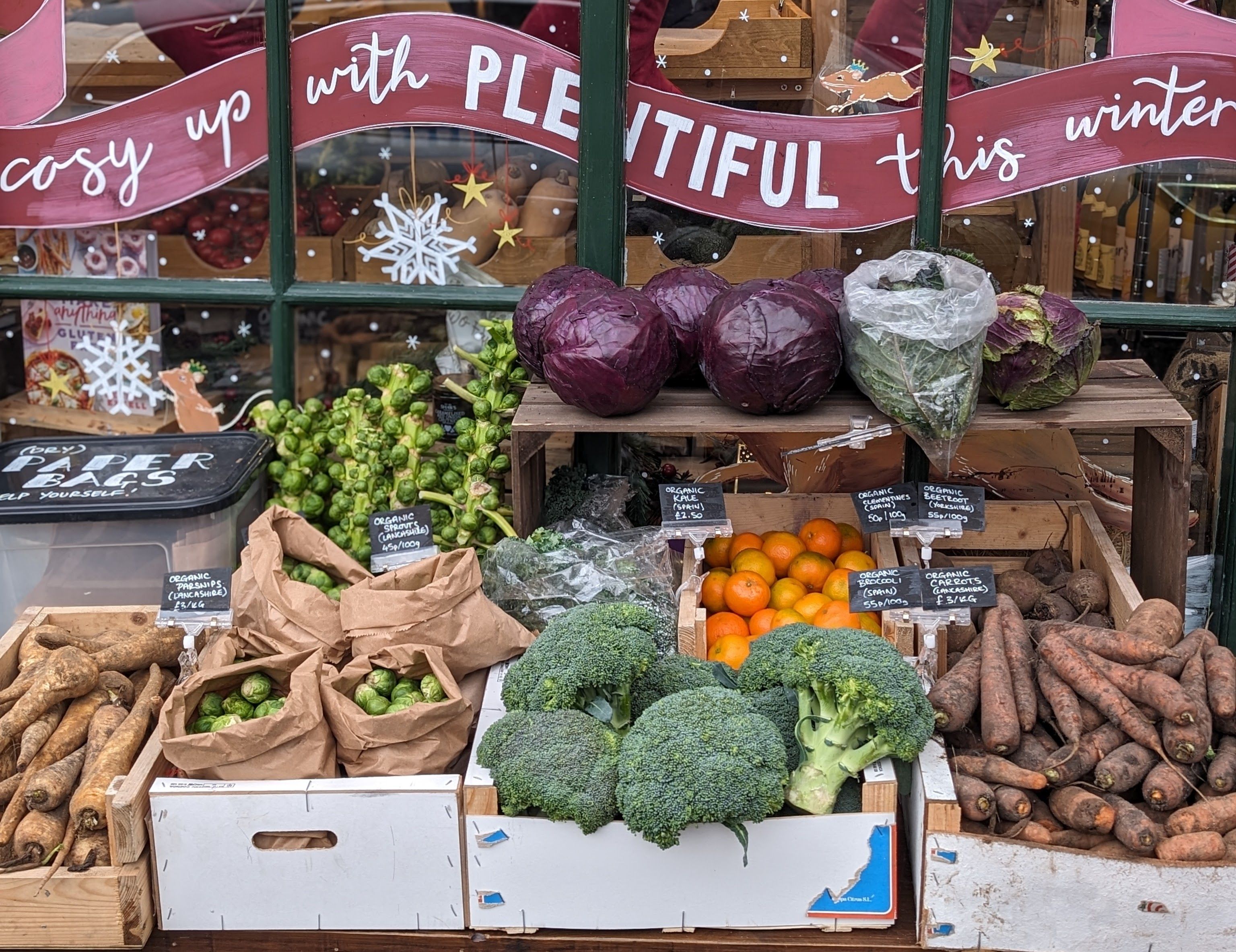 Organic Christmas Veg & Cheeseboards