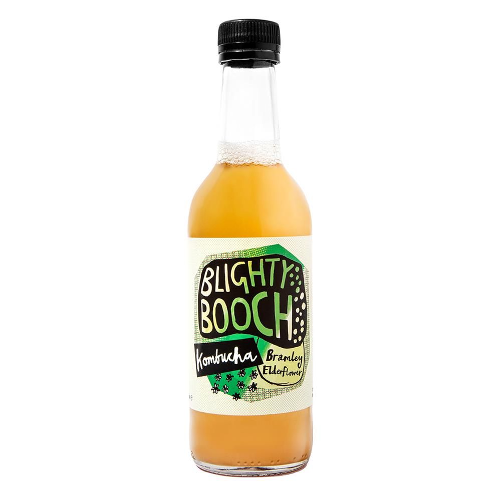Image of Organic Bramley Elderflower Kombucha - (Blighty Booch) 330ml
