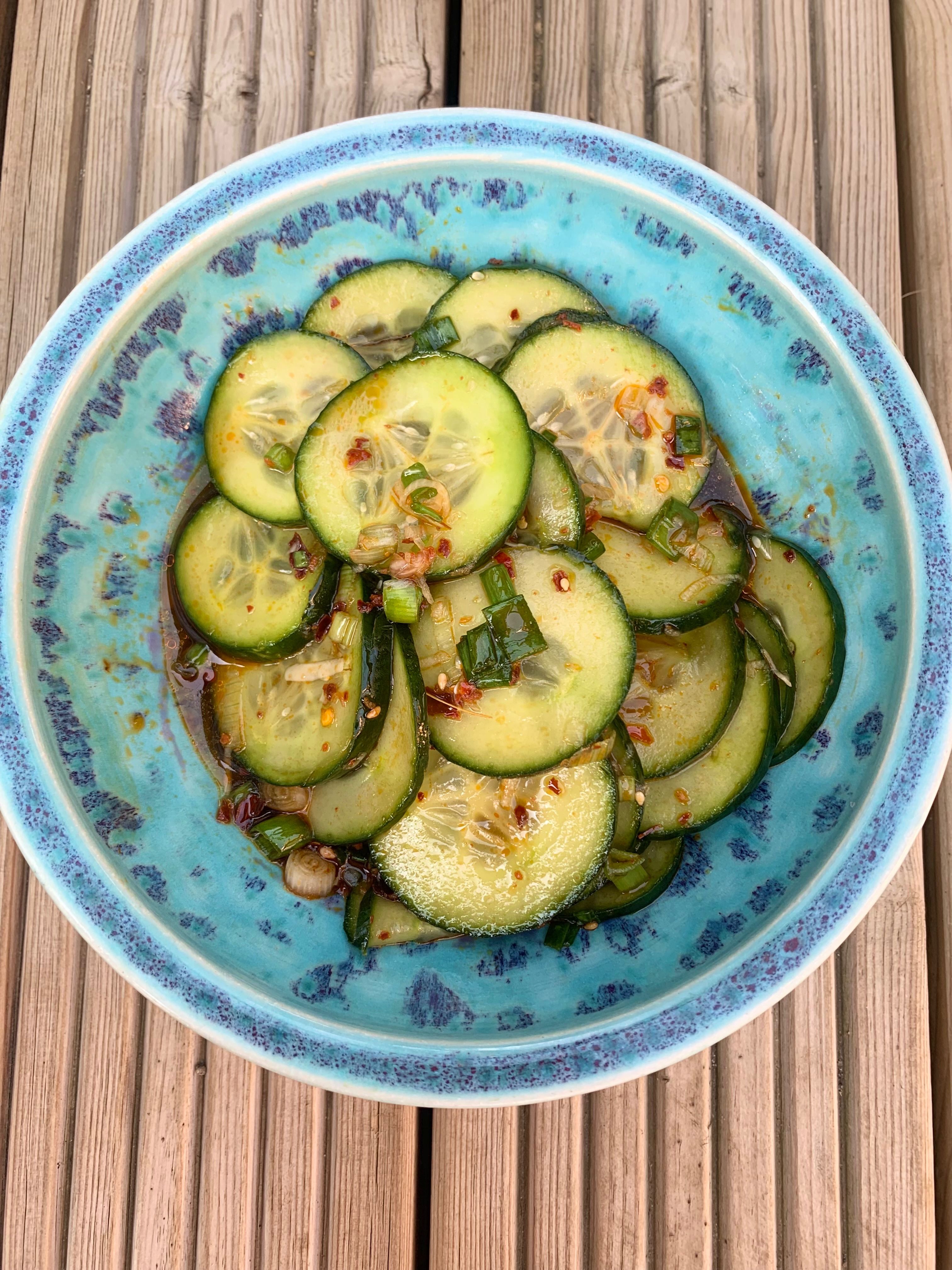 Image of Spicy Korean Style Cucumber Salad