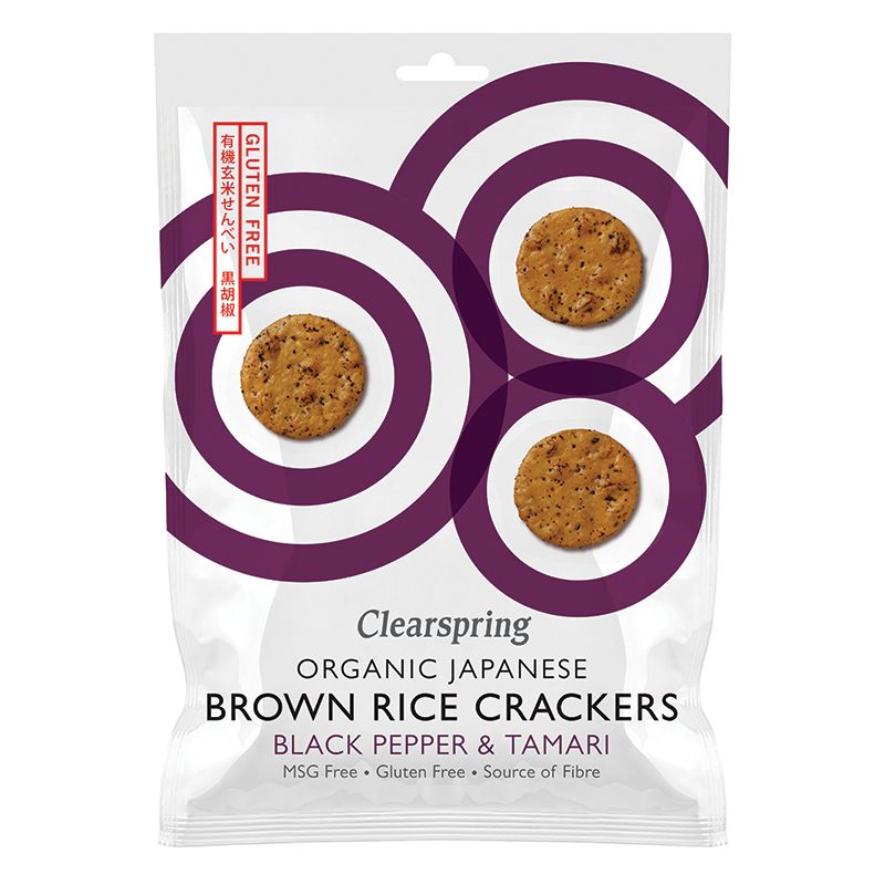 Black Pepper and Tamari Brown Rice Crackers
