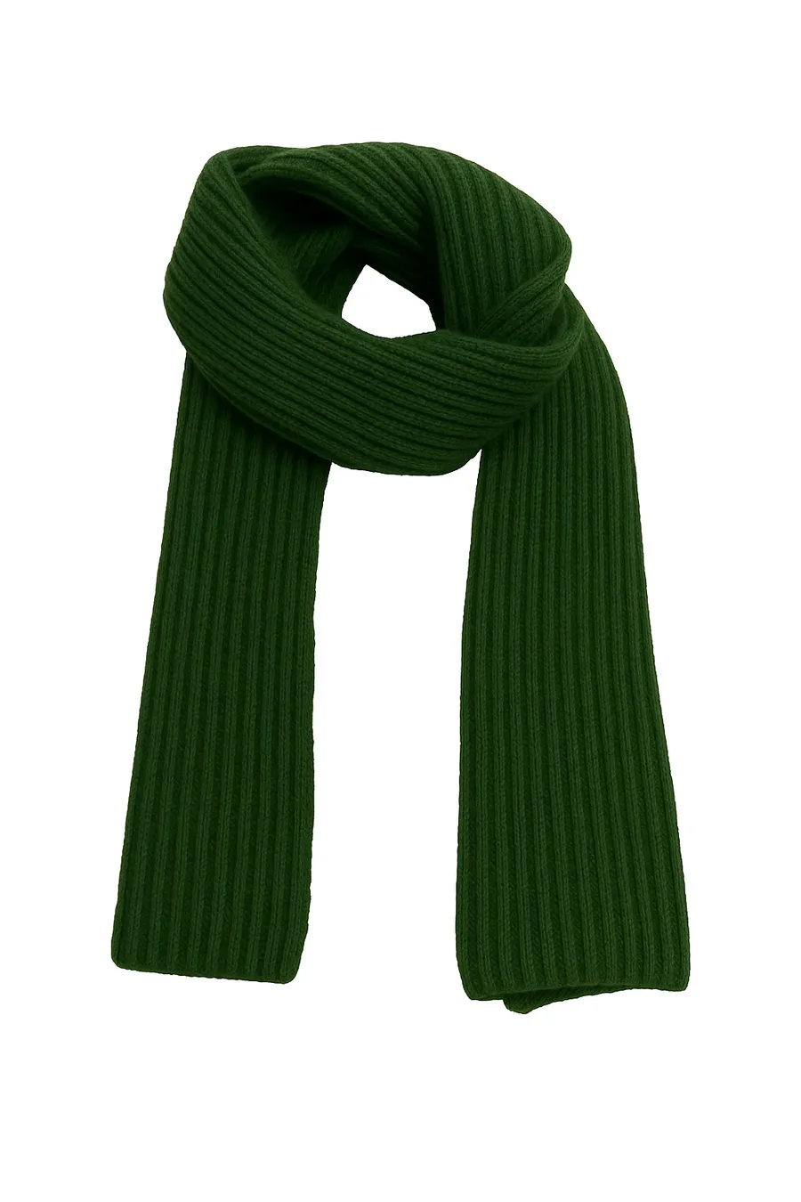Dark Olive Green Fisherman's Rib Scarf
