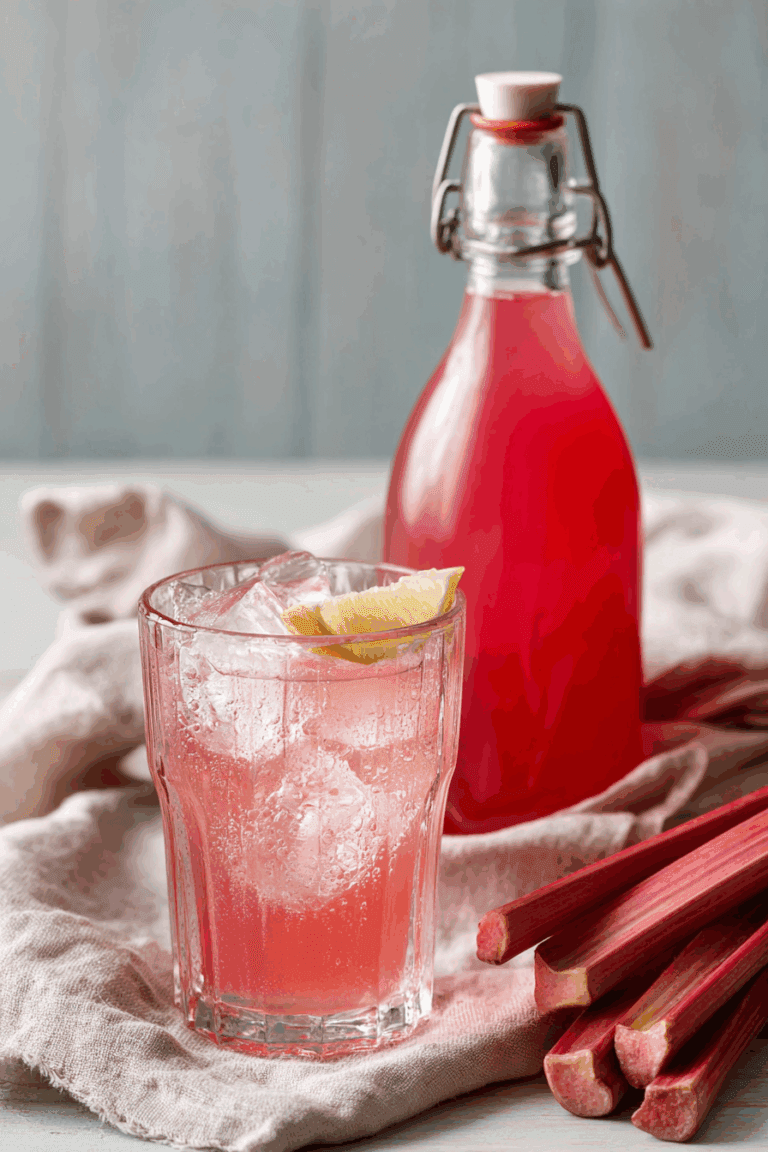 Image of Rhubarb Cordial: Scotswood Community Garden 500ml