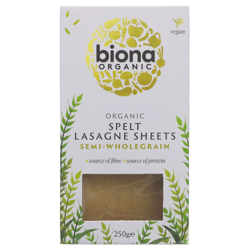 Biona Spelt Lasagne Sheets - Organic 250g 