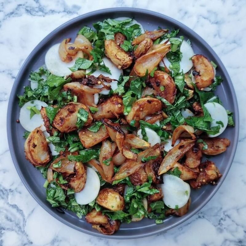 Image of Roasted Harissa Turnip, Raw Turnip Root & Greens, Marmalade Vinaigrette