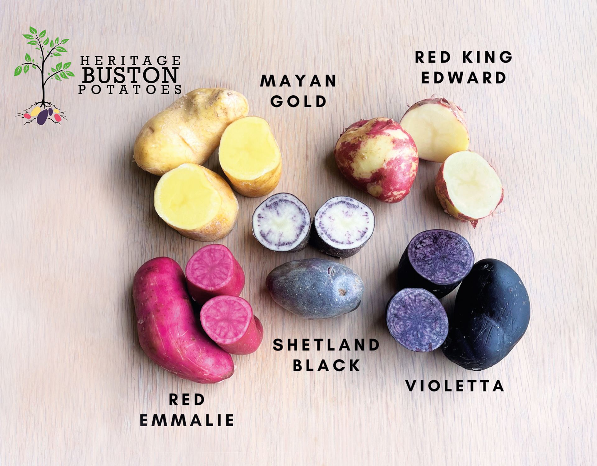 Image of Buston Farms Mixed Heritage Potato Box grown in Northumberland: 10kg (Pre-order Product)
