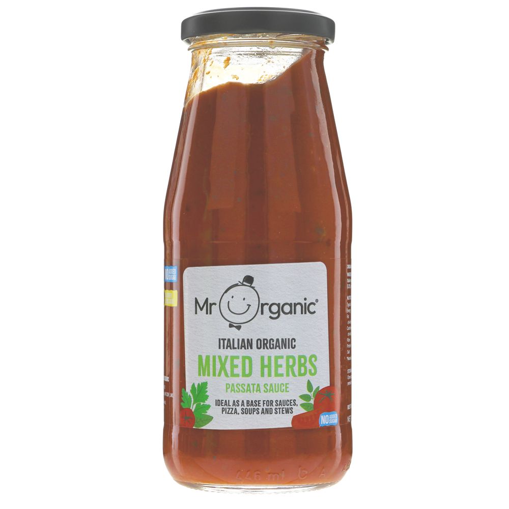 Image of Mr Organic Passata With Mixed Herbs: 400g