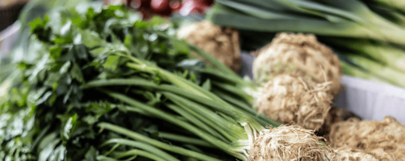 Image of Celeriac, with tops
