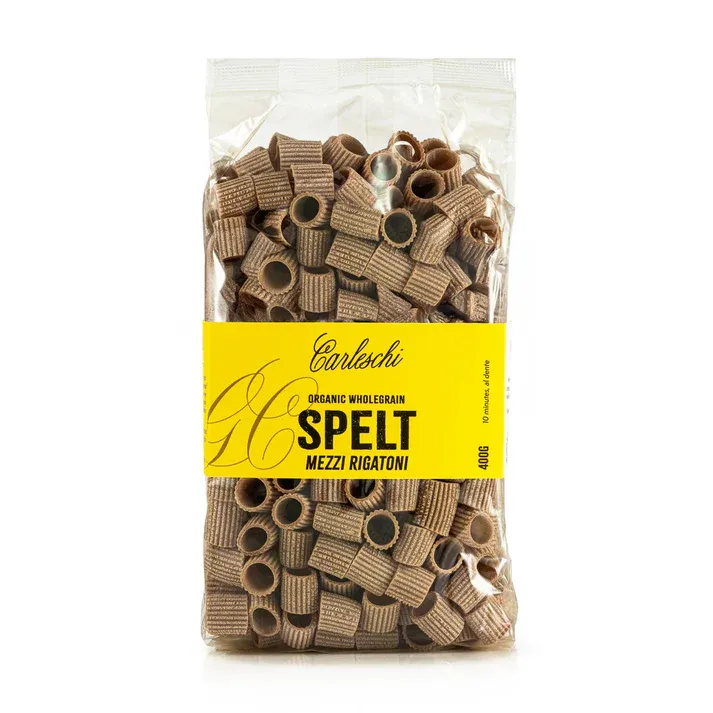 Organic Wholegrain Spelt Mezzi Rigatoni