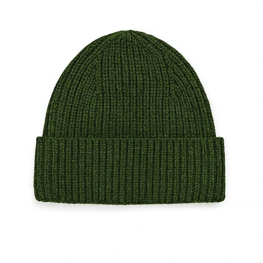Dark Olive Green Fisherman's Rib Beanie