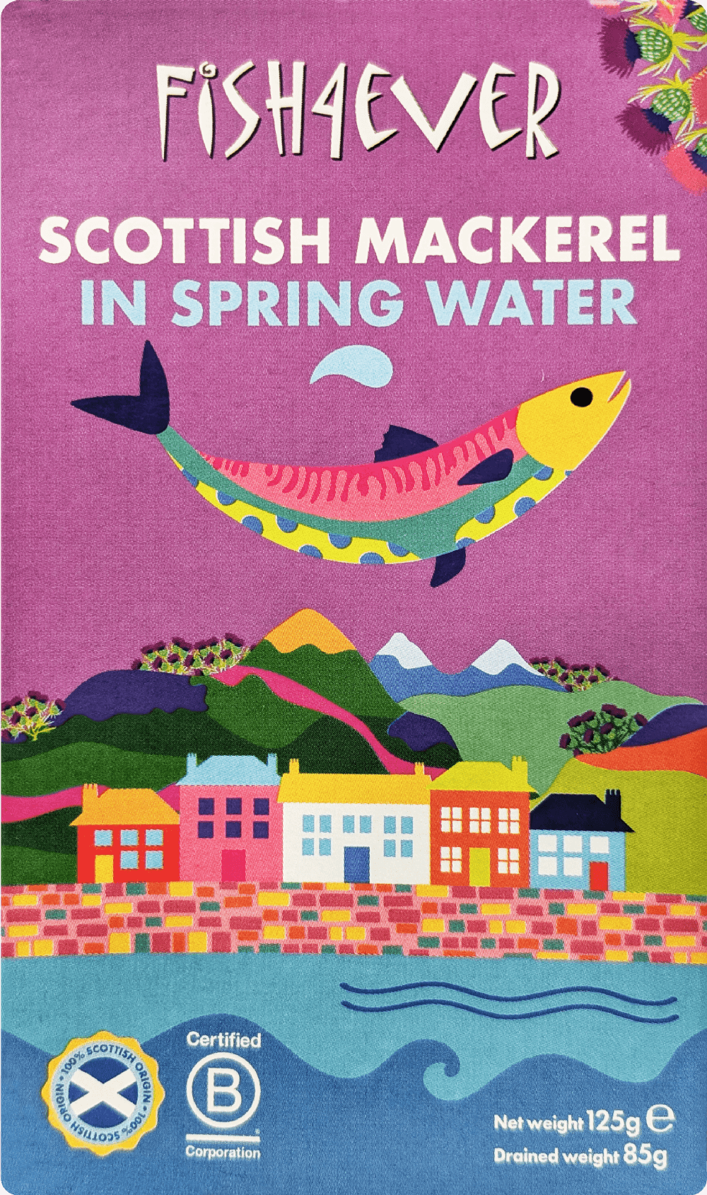 Scottish Mackerel Fillets in Spring Water 125g