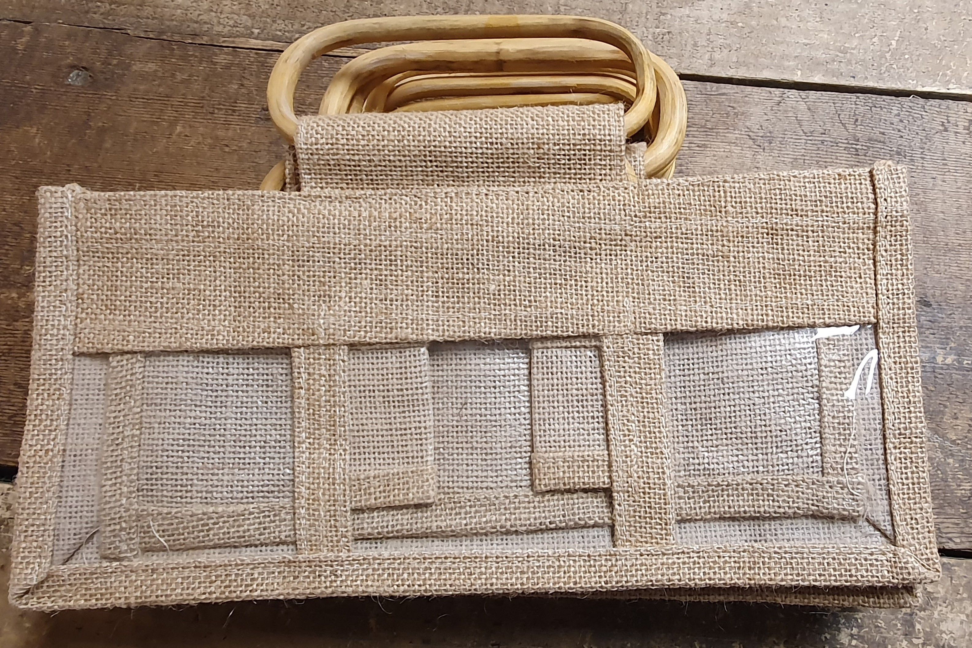 Jute Jar Gift Bag with wooden handle (3 jar Size)