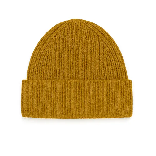 Autumn Yellow Fisherman's Rib Beanie