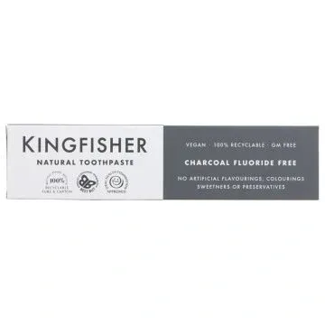 Image of Kingfisher Charcoal Toothpaste Fluoride Free