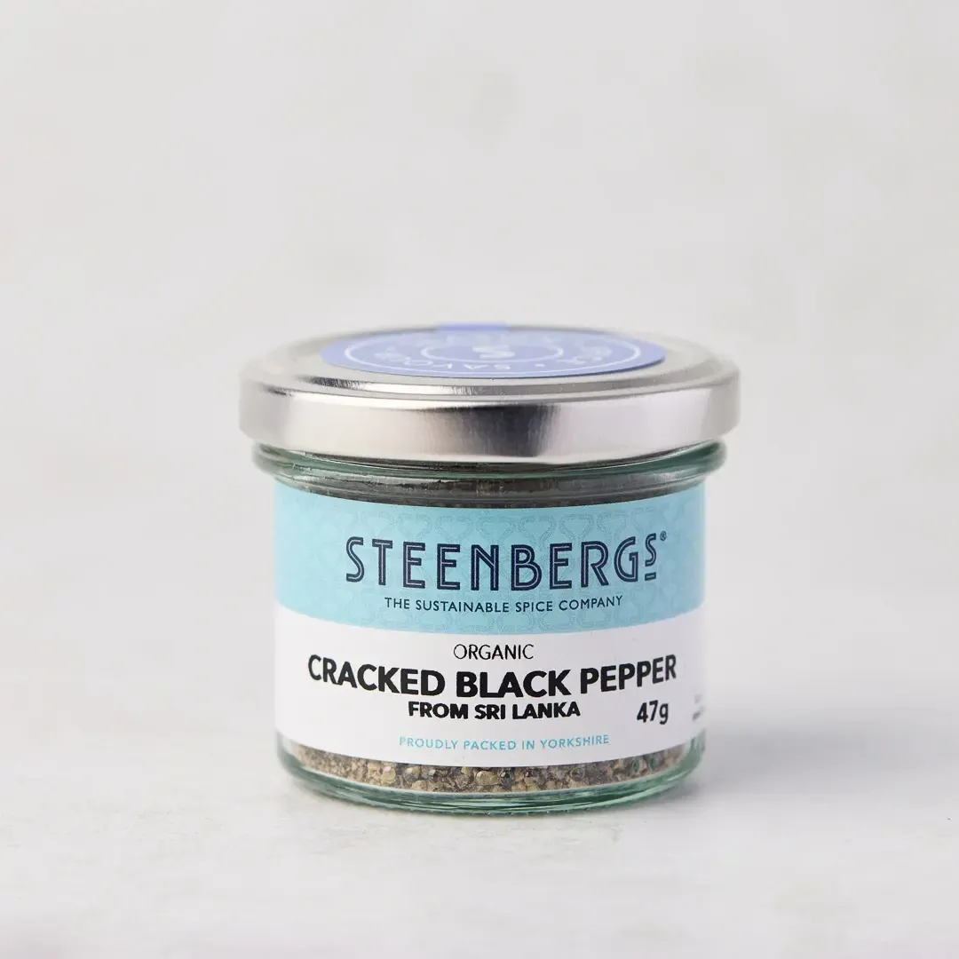 Image of Steenbergs Organic Cracked Black Pepper: 47g