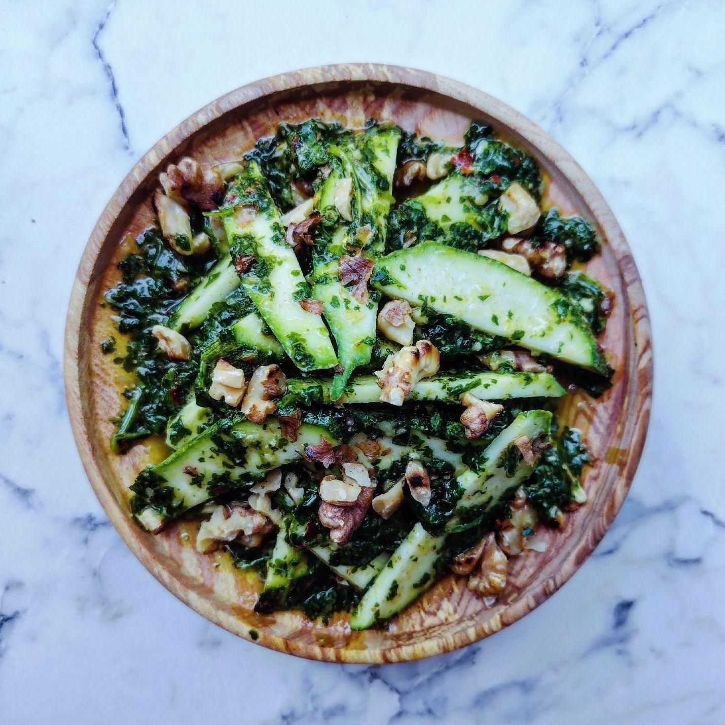 Image of Raw Courgette Salad with Zoug & Toasted Walnuts