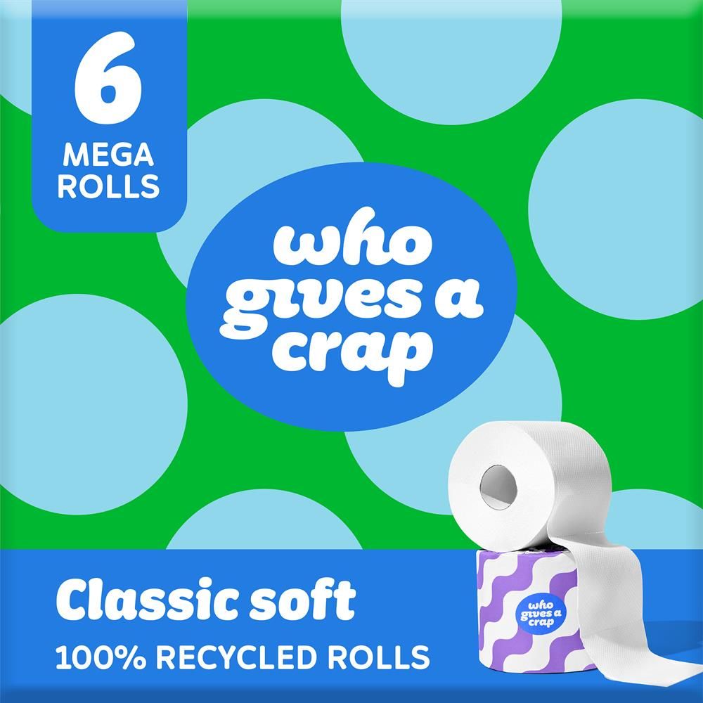 Image of 6 Pack Recycled Loo Roll