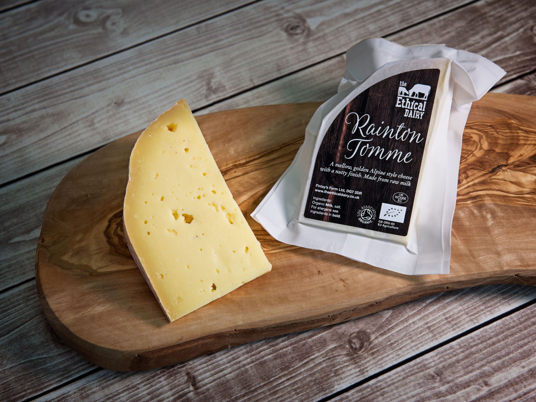 Image of Rainton Tomme Organic Cheese - The Ethical Dairy: 130g